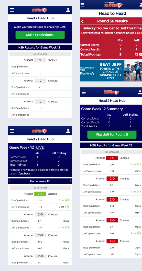 User research session exploring the Sky Sports Super 6 experience