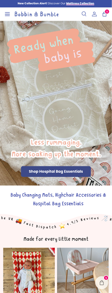 Bobbin and Bumble homepage