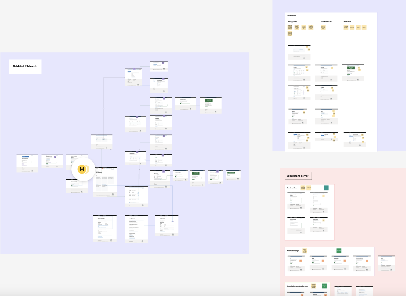 HMRC Security Console prototype screens and interaction design work
